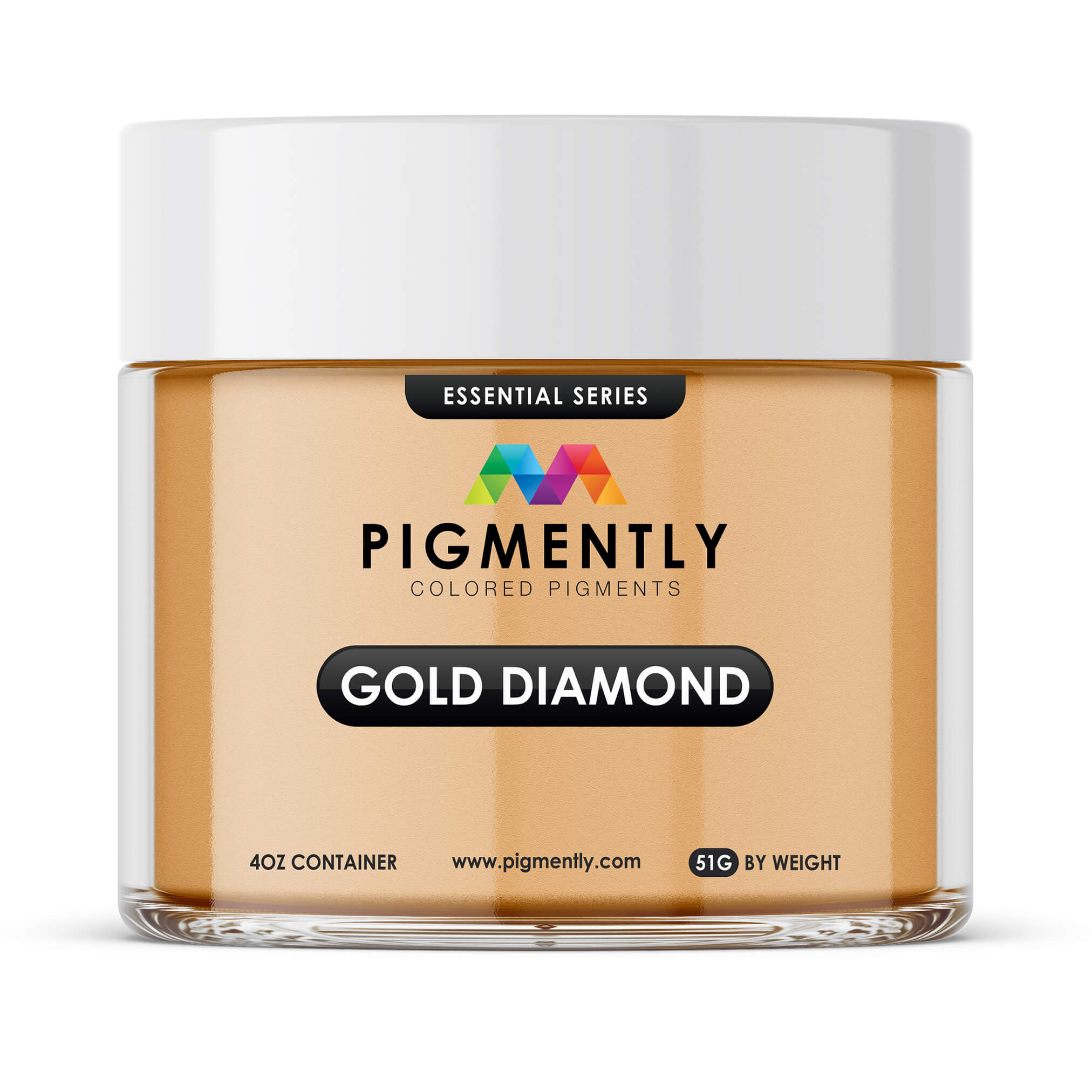 Pigmently Mica Powder Gold Diamond 51g Epoxy Color Pigment